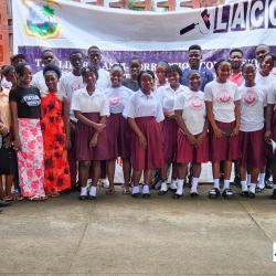 LACC Inducts Students Integrity Club Officers at Tubman High School
