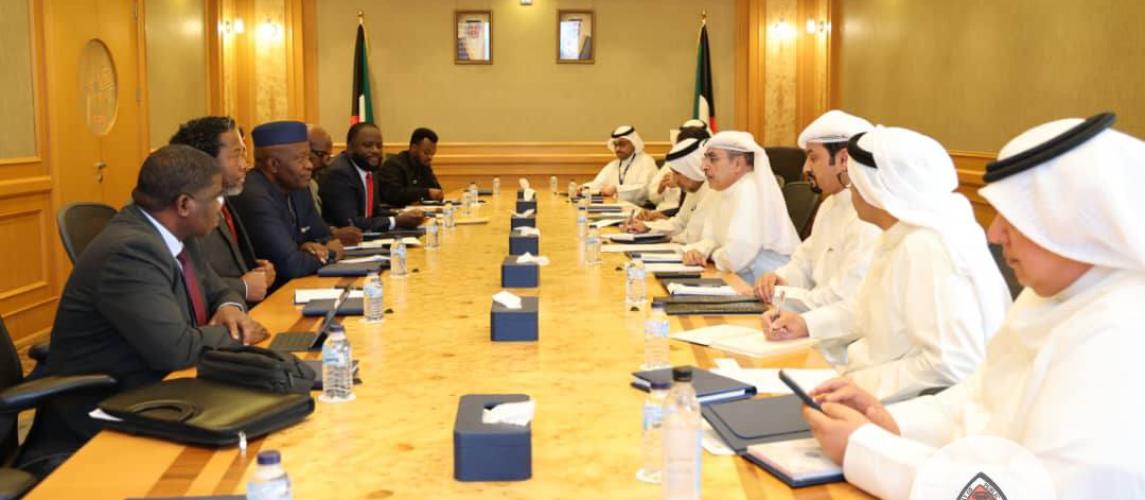 Representatives of the Kuwaiti Fund and the Government of Liberia meet to advance discussions on securing USD 77 million for the Salayea-Konia Road Project. Representatives of the Kuwaiti Fund and the Government of Liberia meet to advance discussions on securing USD 77 million for the Salayea-Konia Road Project.