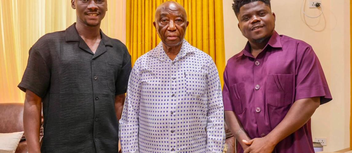 President Boakai Honors Berthold Kobina Ackon (Wodemaya) and Jenkins Nyuma 