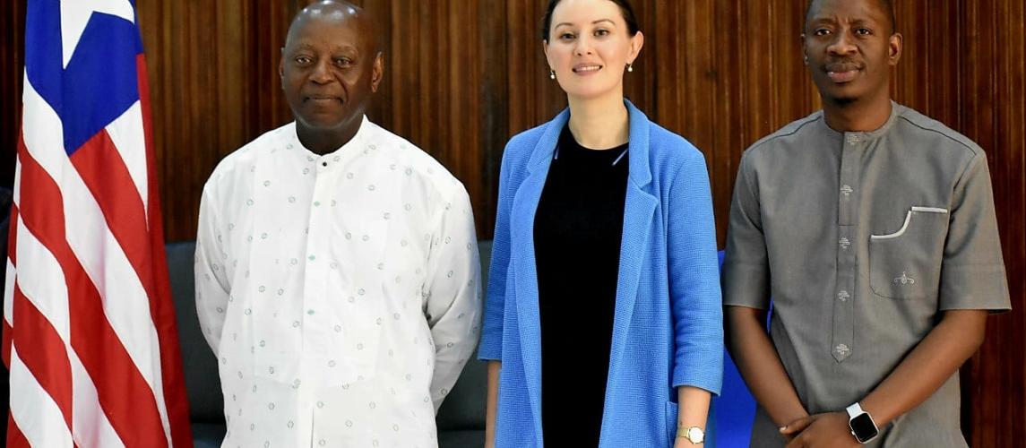 Hon. Reginald B. Goodridge, Director General, Foreign Service Institute (FSI)along with Mme. Joanna Mark Reiter, Deputy Chief of Mission at the British Embassy and Assistant Minister for European Affairs, Hon. Leon M. Talery Hon. Reginald B. Goodridge, Director General, Foreign Service Institute (FSI)along with Mme. Joanna Mark Reiter, Deputy Chief of Mission at the British Embassy and Assistant Minister for European Affairs, Hon. Leon M. Talery