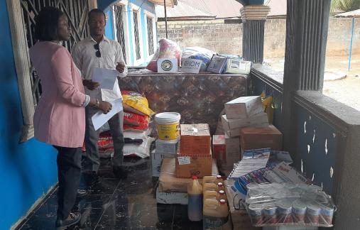 IOM Liberia and the Government of Liberia's Trafficking in Persons Secretariat, with support from ECOWAS, provided assorted food and non-food items to 4 child victims of human trafficking in a safe home in Monrovia.